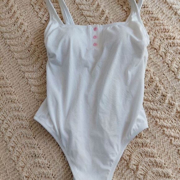 Stoney Clover One Piece Swimsuit Ribbed High Leg 16W women's - Picture 6 of 11